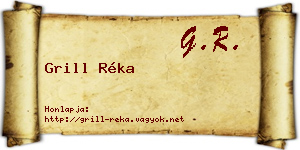 Grill Réka névjegykártya