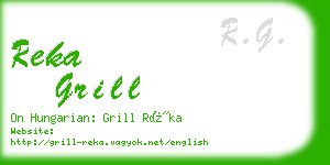 reka grill business card